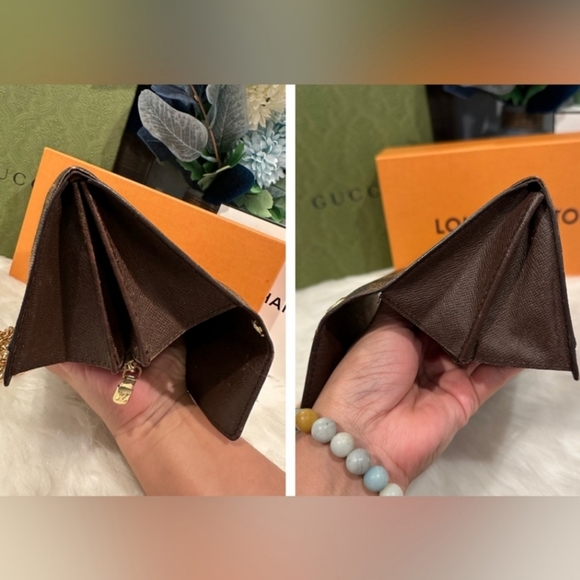 Louis Vuitton damier ebene sarah wallet on chain - Picture 7 of 7